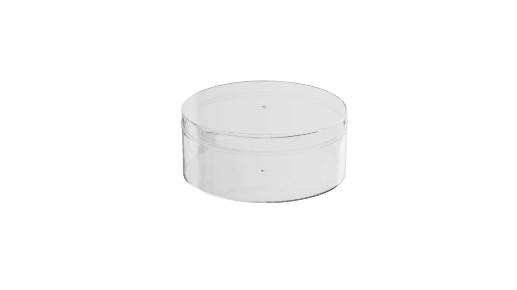 Clear Acrylic Boxes Round 4.75"X2" 8 Pack